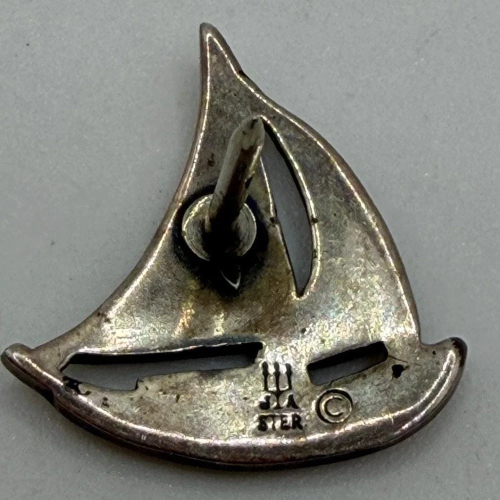 James Avery Sterling Silver Sailboat Tie Tack Pin Retired